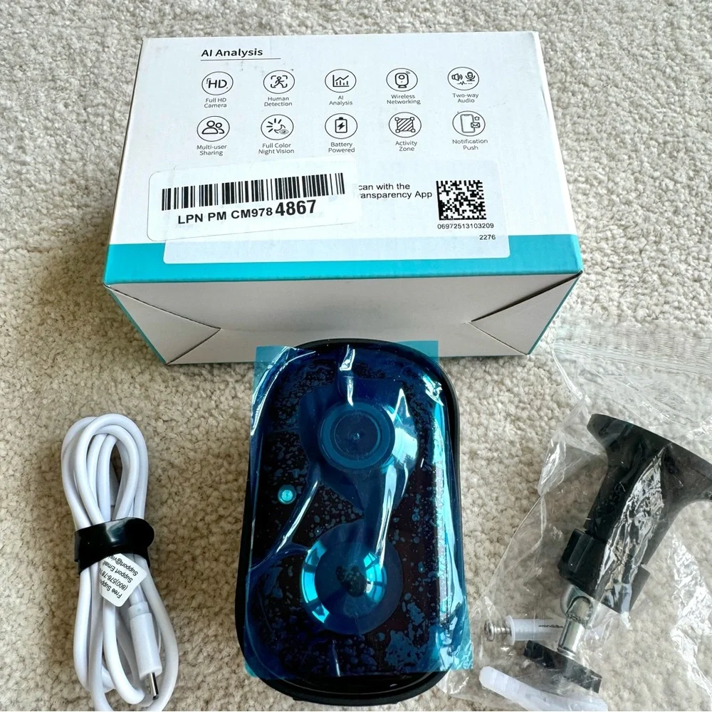 Vision Well Smart Battery Camera Battery Powered WiFi, Motion Detect 2-Way Audio